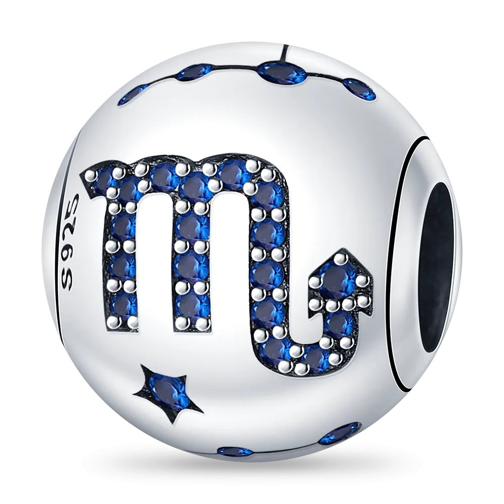 12 Constellation 925 Silver Pandora Bead charm - Zodiac Radiance