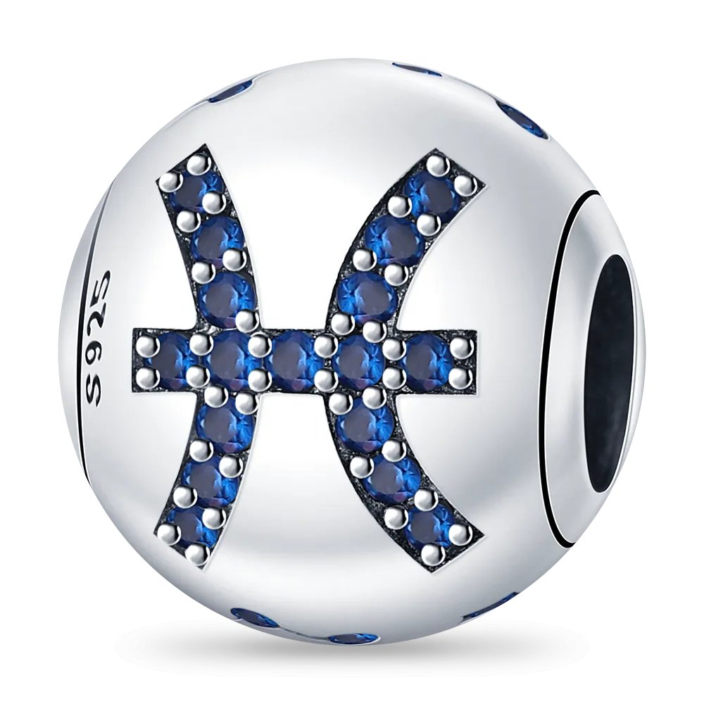 12 Constellation 925 Silver Pandora Bead charm - Zodiac Radiance