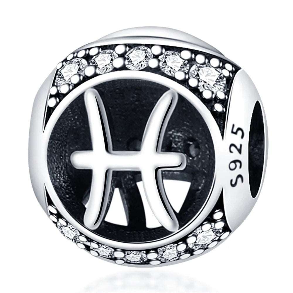 925 Sterling Silver Pandora Charm - Zodiac Radiance