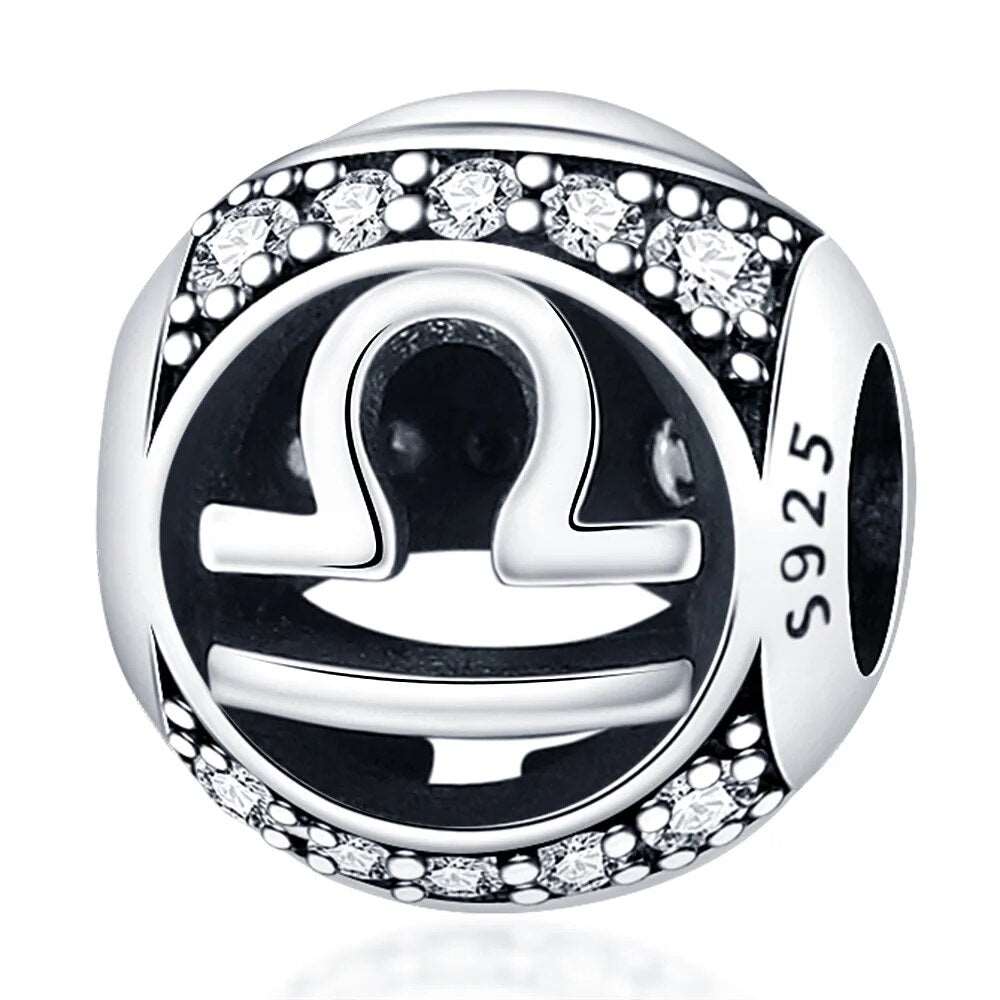 925 Sterling Silver Pandora Charm - Zodiac Radiance