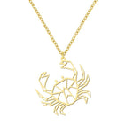 Cancer Crab Animal Pendant Choker Necklace - Zodiac Radiance