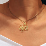 Cancer Crab Animal Pendant Choker Necklace - Zodiac Radiance