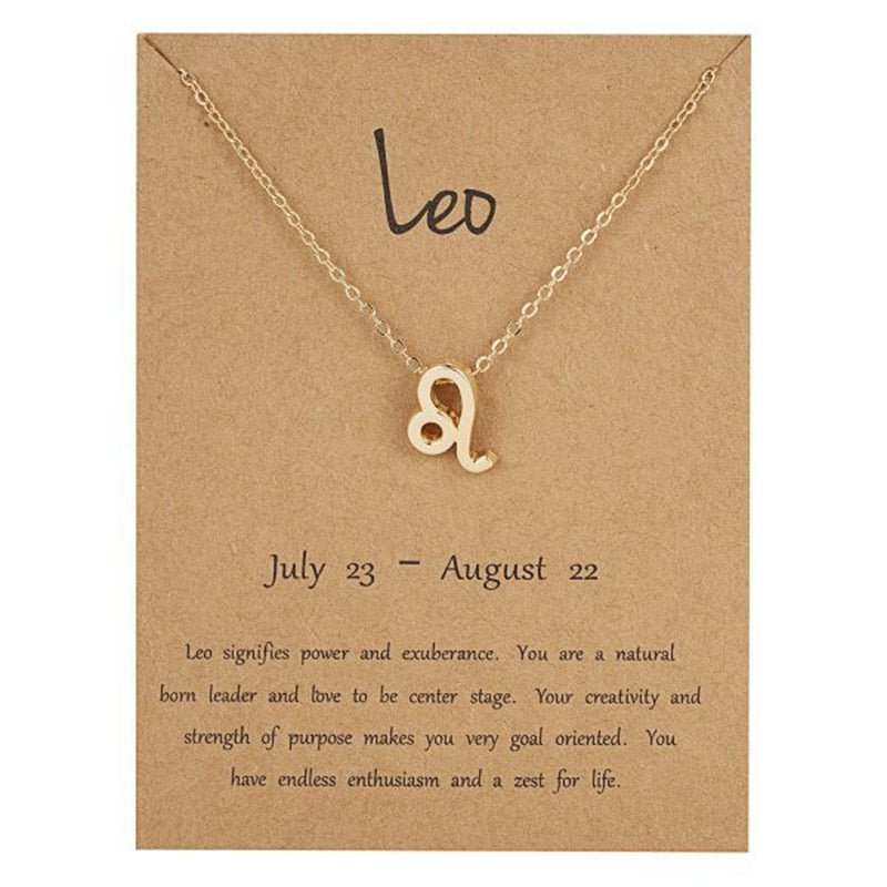 Elegant Minimalist Zodiac Sign Necklace - Zodiac Radiance