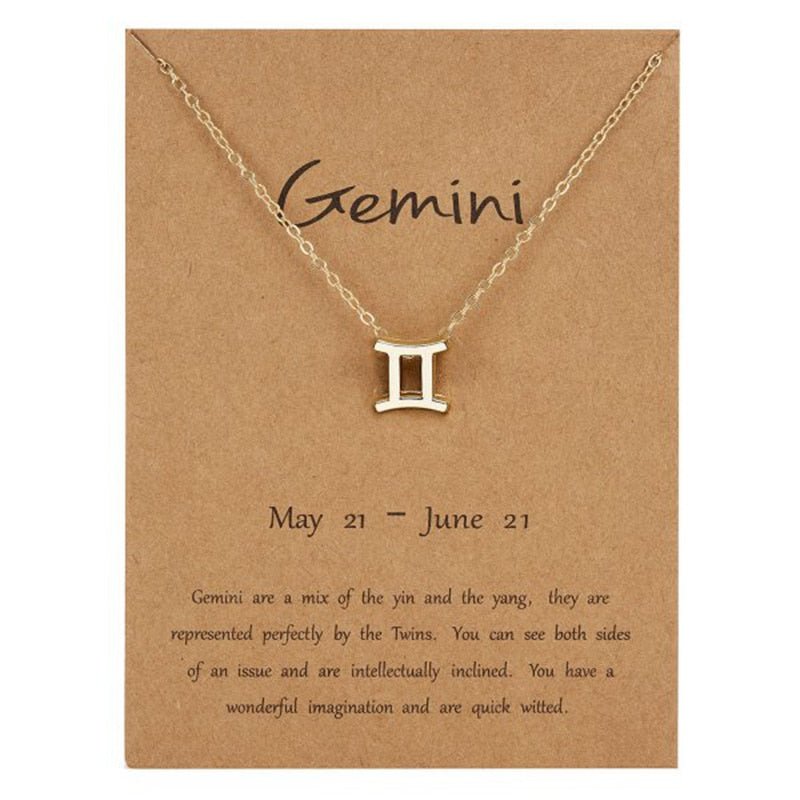 Elegant Minimalist Zodiac Sign Necklace - Zodiac Radiance