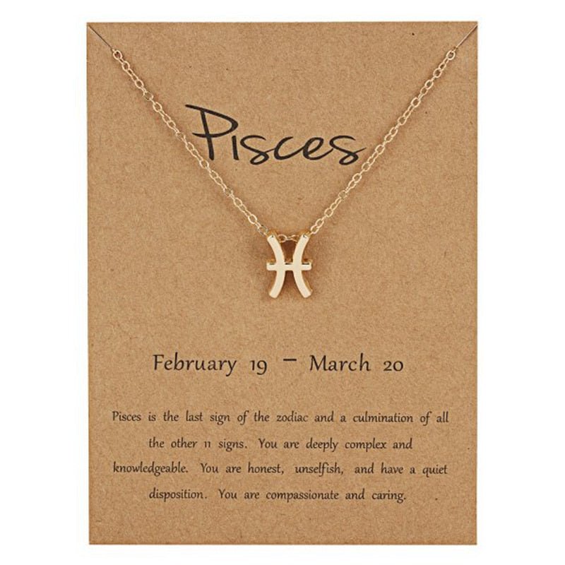 Elegant Minimalist Zodiac Sign Necklace - Zodiac Radiance