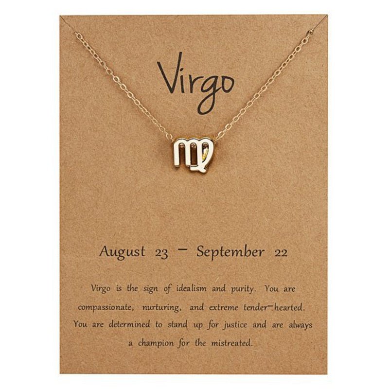 Elegant Minimalist Zodiac Sign Necklace - Zodiac Radiance