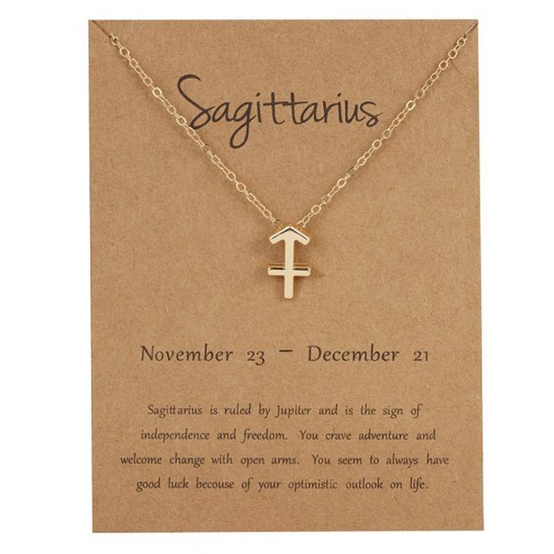 Elegant Minimalist Zodiac Sign Necklace - Zodiac Radiance