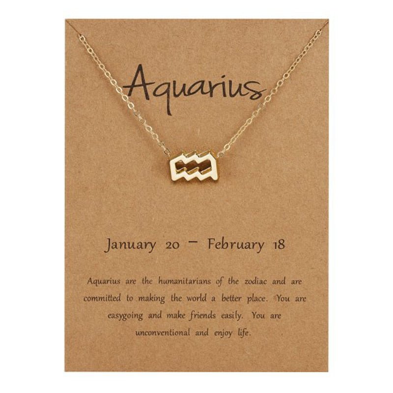 Elegant Minimalist Zodiac Sign Necklace - Zodiac Radiance