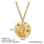 Exquisite Zodiac Sign Amulet Necklace - Zodiac Radiance