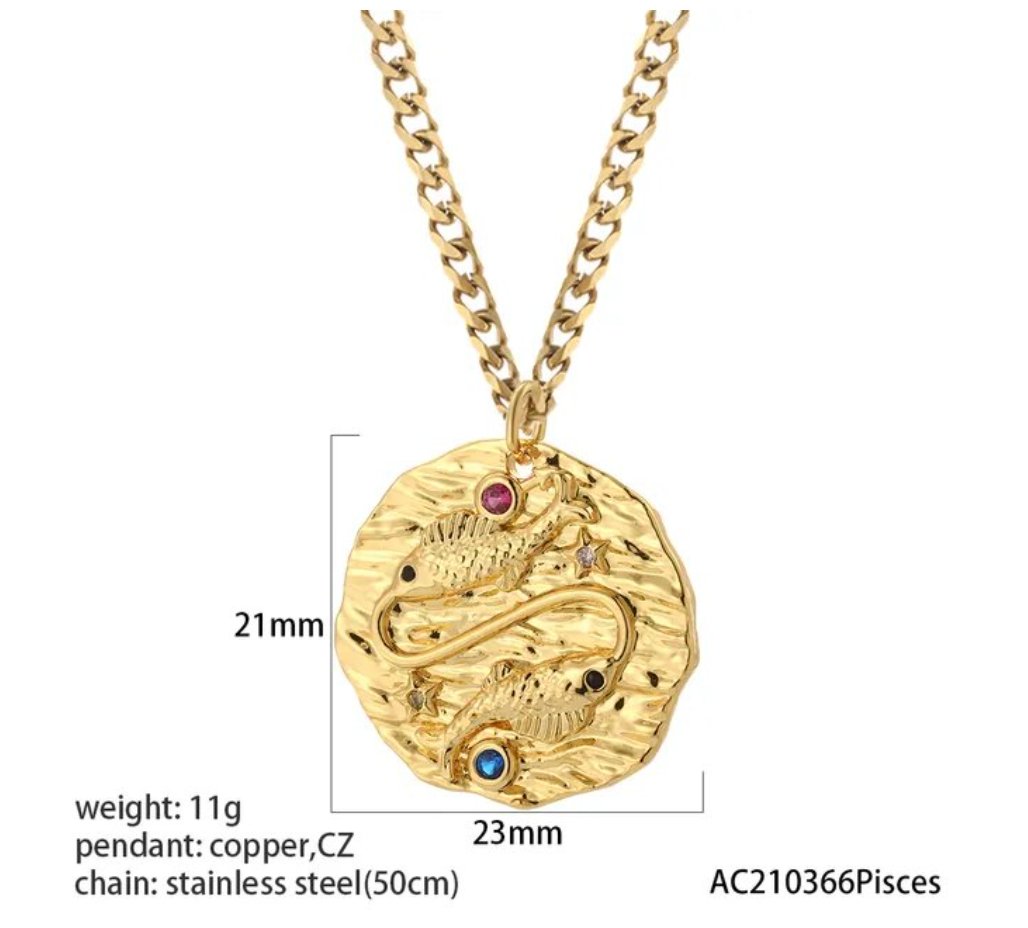 Exquisite Zodiac Sign Amulet Necklace - Zodiac Radiance