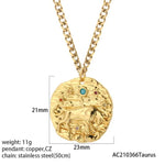 Exquisite Zodiac Sign Amulet Necklace - Zodiac Radiance