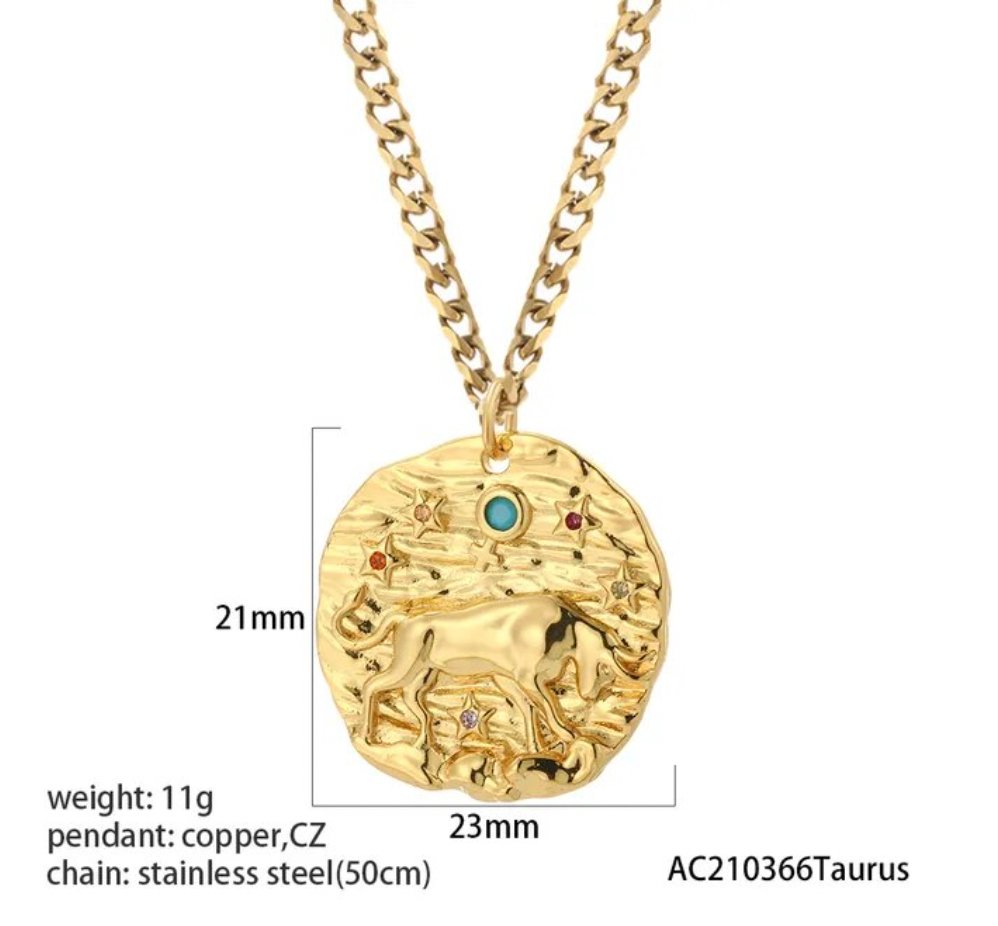 Exquisite Zodiac Sign Amulet Necklace - Zodiac Radiance