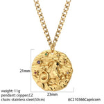 Exquisite Zodiac Sign Amulet Necklace - Zodiac Radiance