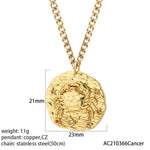 Exquisite Zodiac Sign Amulet Necklace - Zodiac Radiance