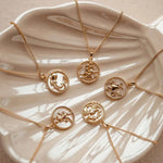 Gold Plated 12 Constellation Amulet Necklace - Zodiac Radiance