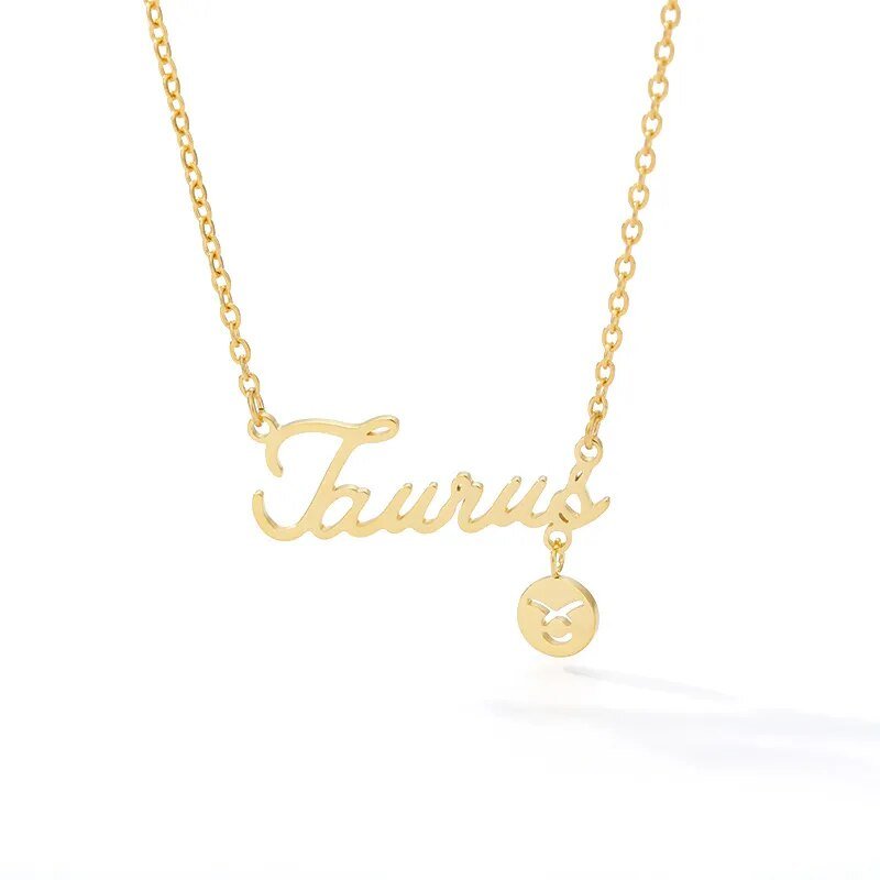 Horoscope Zodiac Name Stainless Steel Necklace - Zodiac Radiance