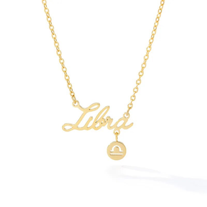 Horoscope Zodiac Name Stainless Steel Necklace - Zodiac Radiance