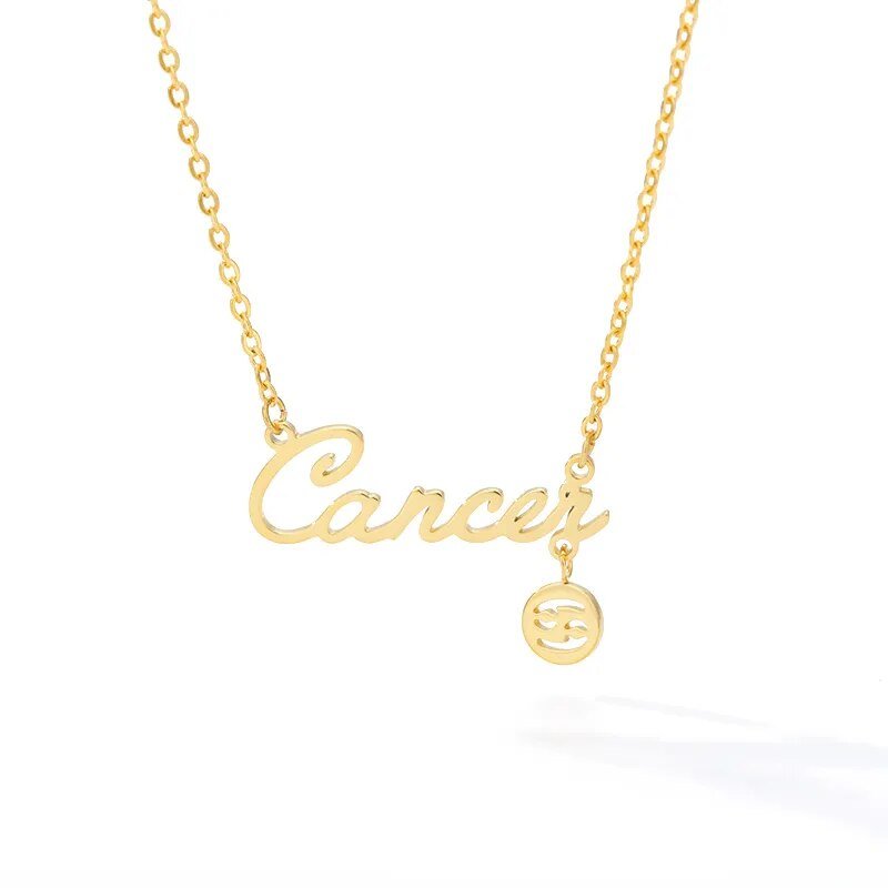 Horoscope Zodiac Name Stainless Steel Necklace - Zodiac Radiance