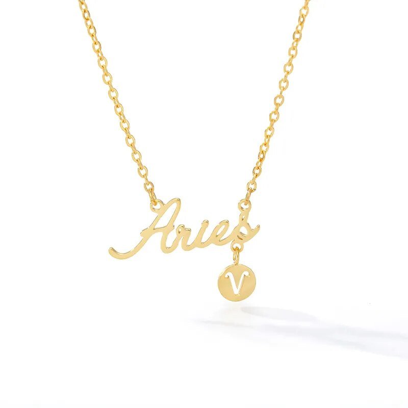 Horoscope Zodiac Name Stainless Steel Necklace - Zodiac Radiance