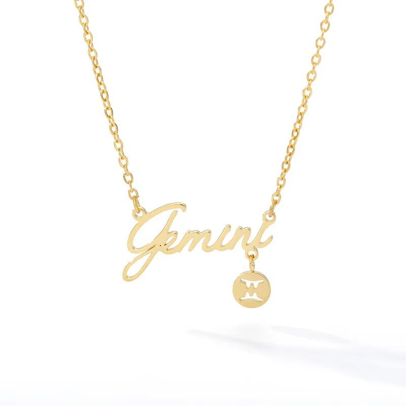 Horoscope Zodiac Name Stainless Steel Necklace - Zodiac Radiance