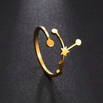 Minimalist Zodiac Constellation Ring - Zodiac Radiance