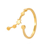 Minimalist Zodiac Constellation Ring - Zodiac Radiance