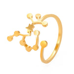 Minimalist Zodiac Constellation Ring - Zodiac Radiance