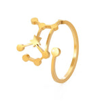 Minimalist Zodiac Constellation Ring - Zodiac Radiance