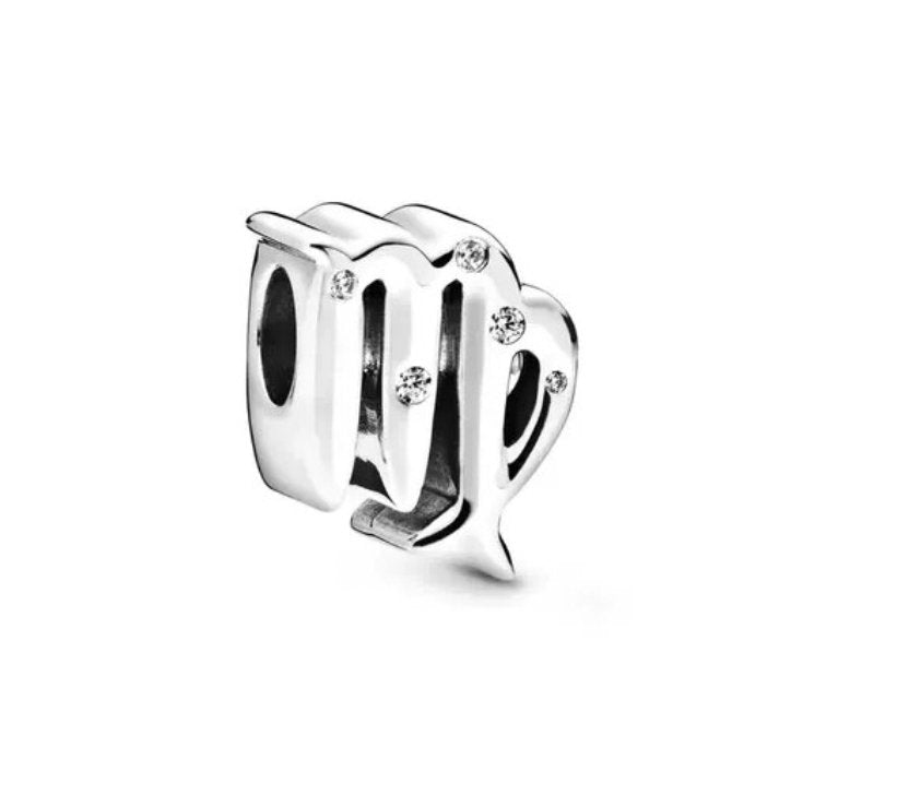 Modern Zodiac Sign Pandora Charm 925 Sterling Silver - Zodiac Radiance