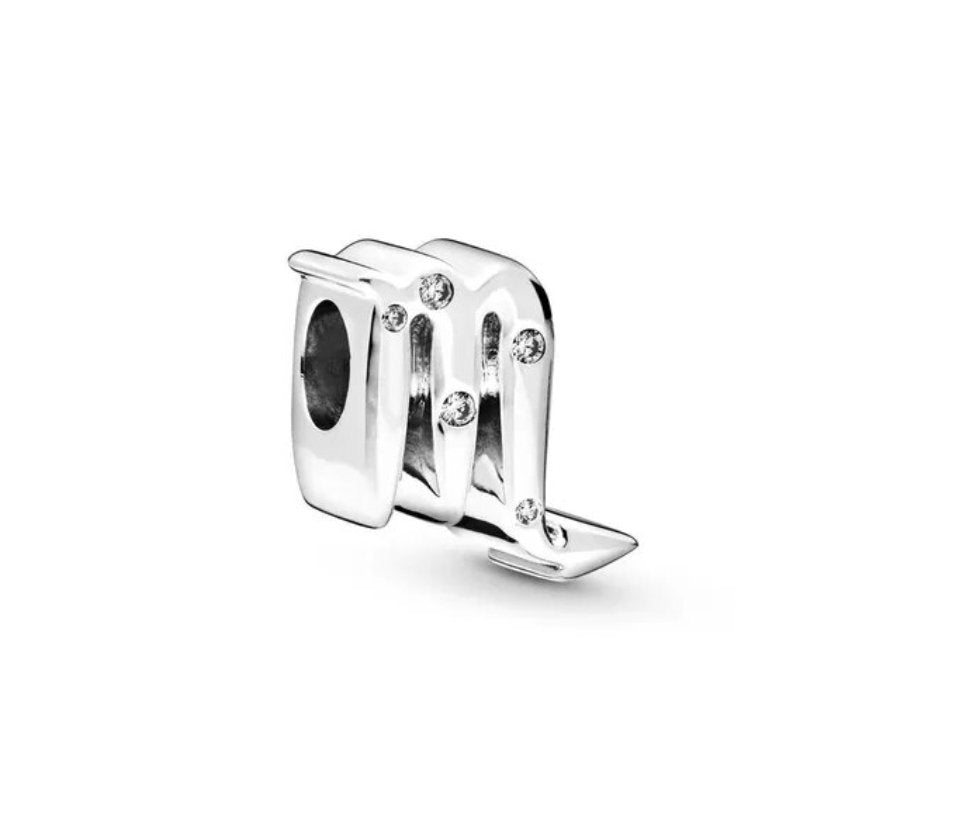 Modern Zodiac Sign Pandora Charm 925 Sterling Silver - Zodiac Radiance