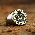 Polished Stainless Steel Zodiac Sign Ring - Zodiac Radiance