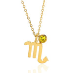 Shiny Crystal Star Zodiac Sign Pendant Necklace - Zodiac Radiance