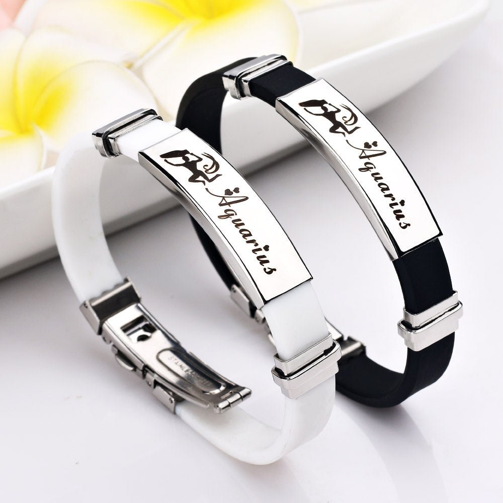 Simple Zodiac Sign Silicone Bracelet - Zodiac Radiance