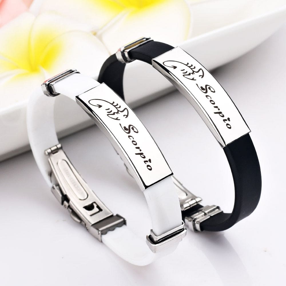 Simple Zodiac Sign Silicone Bracelet - Zodiac Radiance