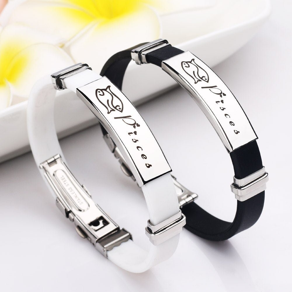 Simple Zodiac Sign Silicone Bracelet - Zodiac Radiance