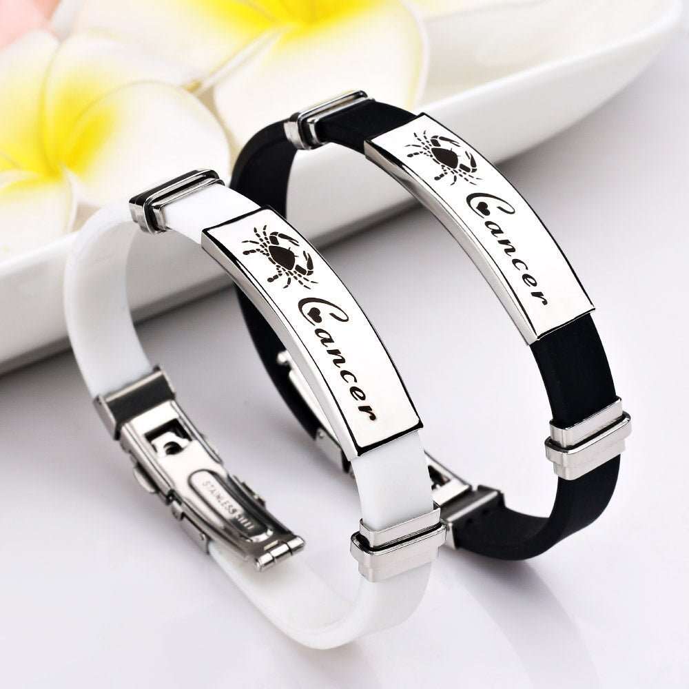 Simple Zodiac Sign Silicone Bracelet - Zodiac Radiance