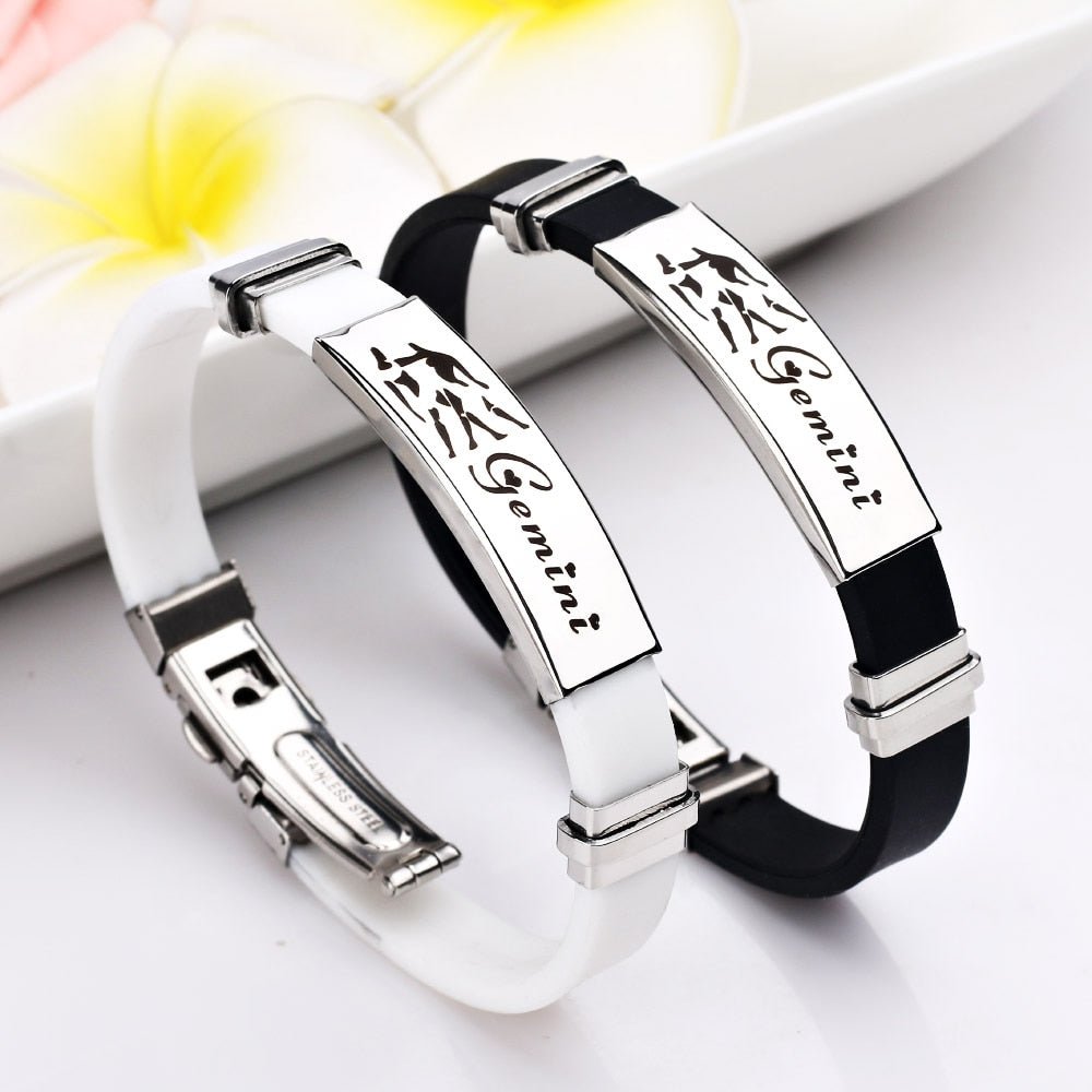 Simple Zodiac Sign Silicone Bracelet - Zodiac Radiance