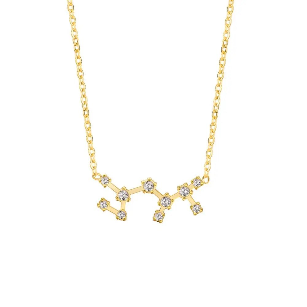 Zircon Constellation Zodiac Necklace - Zodiac Radiance