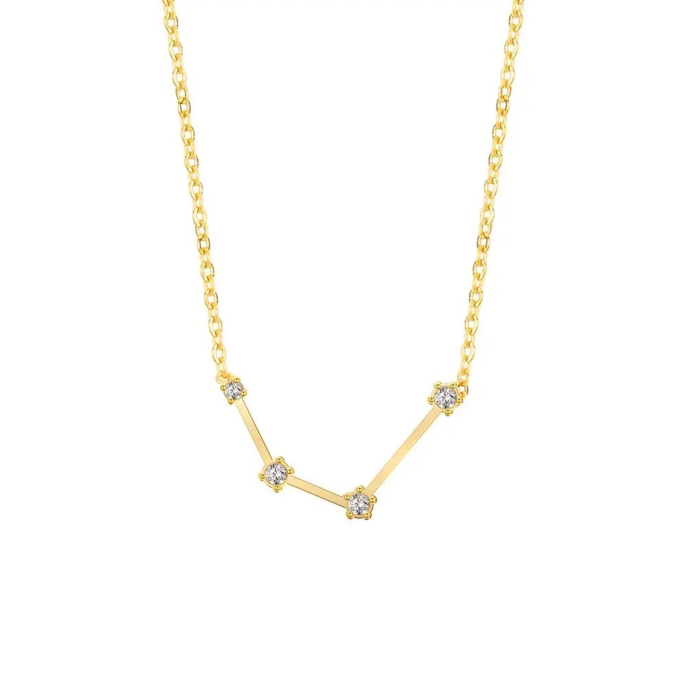 Zircon Constellation Zodiac Necklace - Zodiac Radiance