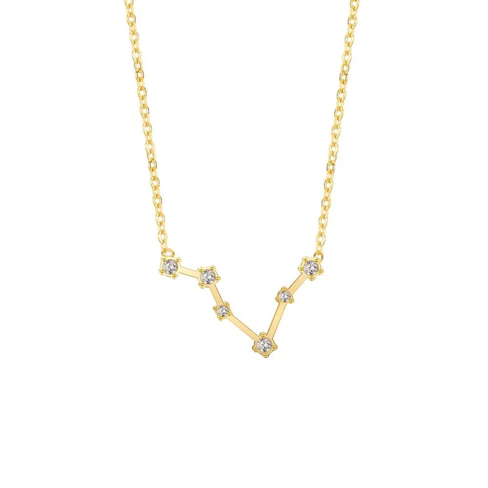 Zircon Constellation Zodiac Necklace - Zodiac Radiance