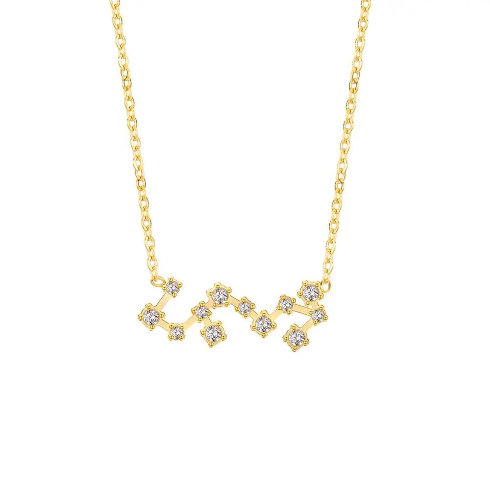 Zircon Constellation Zodiac Necklace - Zodiac Radiance