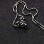 Zodiac Aries Ram Skull Stainless Steel Necklace - Zodiac Radiance