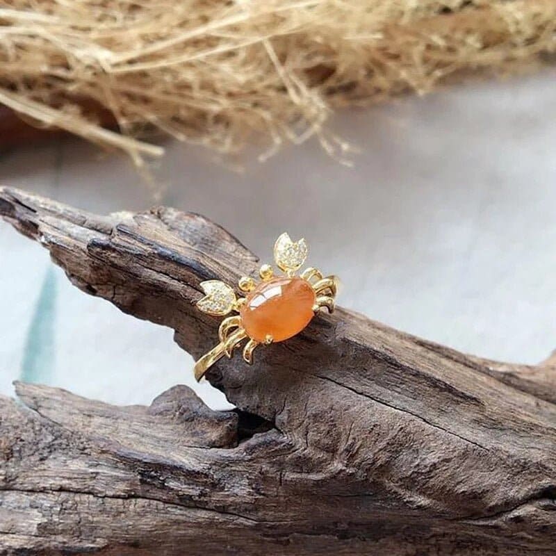 Zodiac Cancer Small Crab Adjustable Ring - Zodiac Radiance