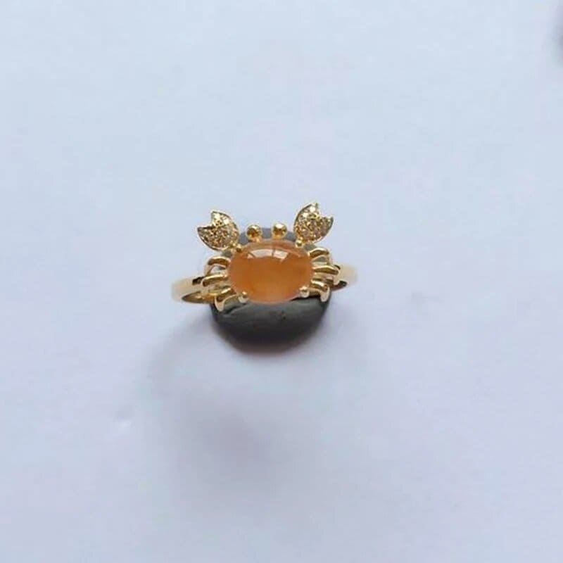 Zodiac Cancer Small Crab Adjustable Ring - Zodiac Radiance