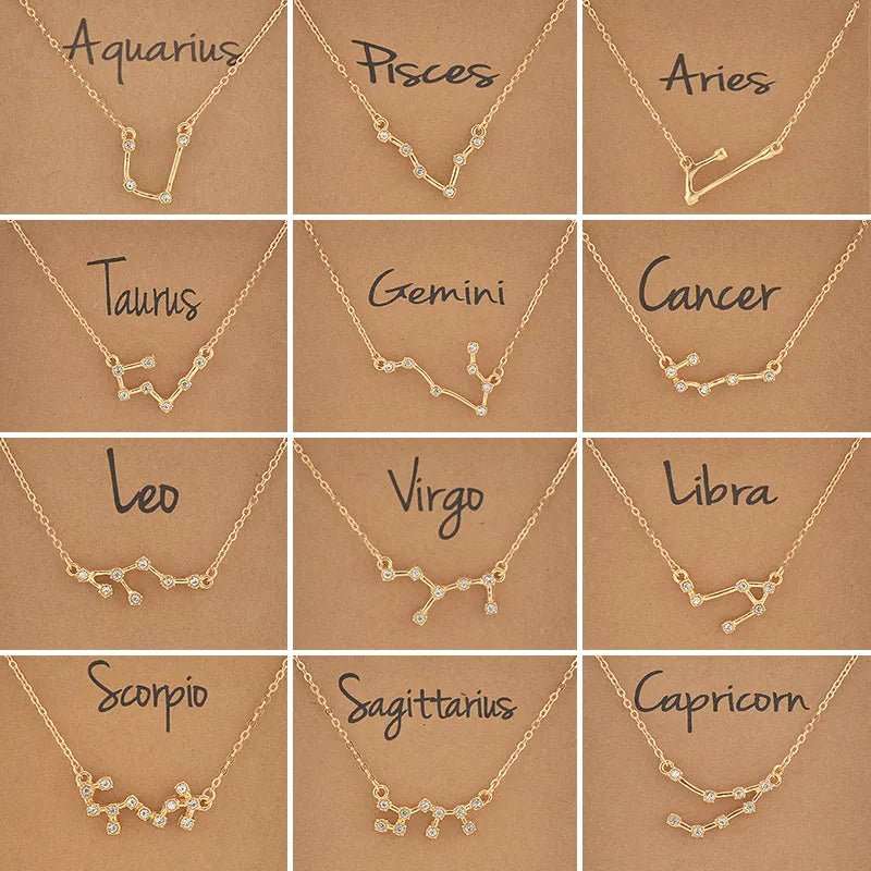 Zodiac Sign Constellation Necklace - Zodiac Radiance