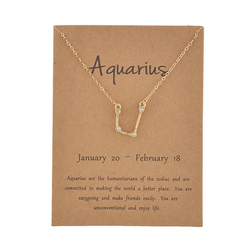 Zodiac Sign Constellation Necklace - Zodiac Radiance