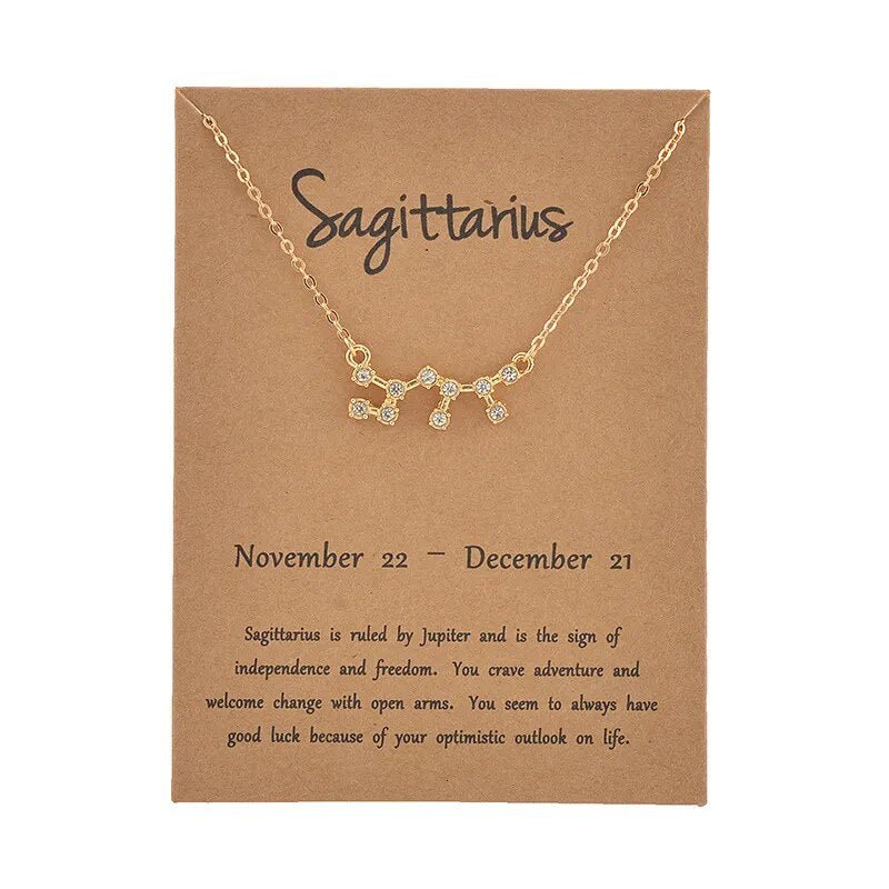 Zodiac Sign Constellation Necklace - Zodiac Radiance