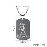 Zodiac Sign Dog Tag Necklace - Zodiac Radiance