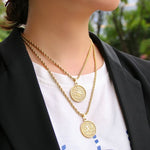 Zodiac Sign Gold Plated Amulet Necklace - Zodiac Radiance