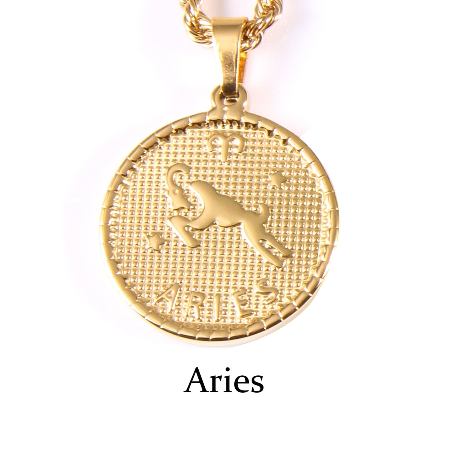 Zodiac Sign Gold Plated Amulet Necklace - Zodiac Radiance